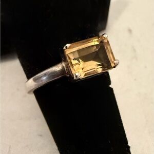 Sterling Silver Natural Citrine Ring